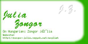 julia zongor business card